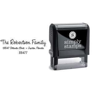 Robertson Family Handwritten Address Stamp Body and Imprint