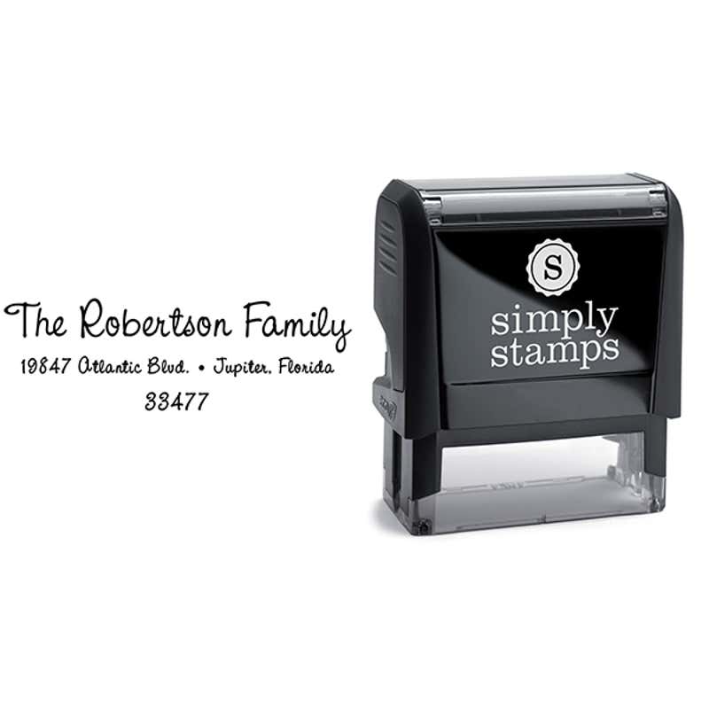 Robertson Family Handwritten Address Stamp Body and Imprint