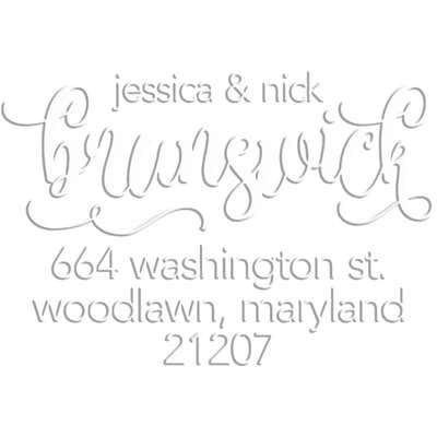 Brunswick Script Round Return Address Embosser