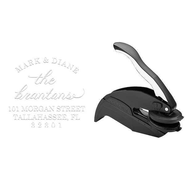 Branton Script Return Address impression and Embosser