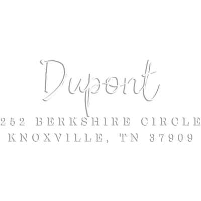DuPont Brush Rectangular Return Address Embosser