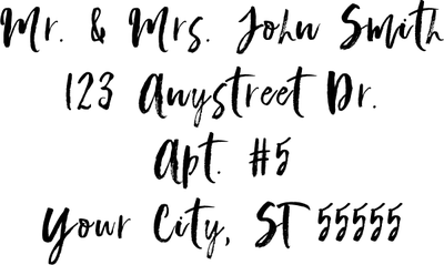 Script Custom 4 Line Stamp - alternate view