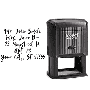 Script Custom 5 Line Stamp Body and Design