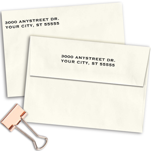 Book Style Custom 2 Line Stamp Imprint Example