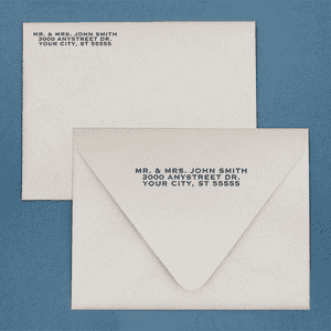 Book Style Custom 3 Line Stamp Imprint Example