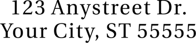 Serif Custom 2 Line Stamp