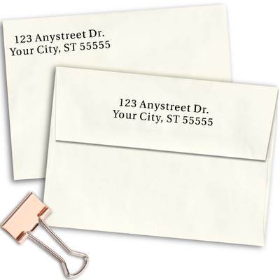 Serif Custom 2 Line Stamp - alternate view