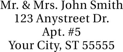 Serif Custom 4 Line Stamp