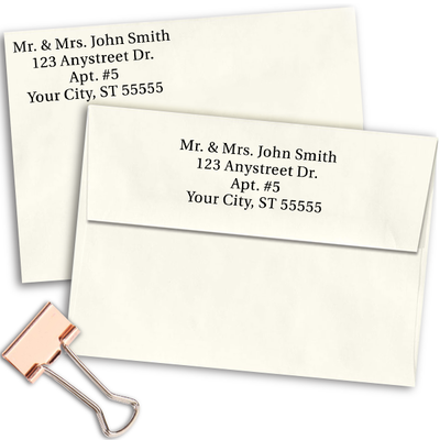 Serif Custom 4 Line Stamp - alternate view