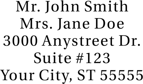 Serif Custom 5 Line Stamp