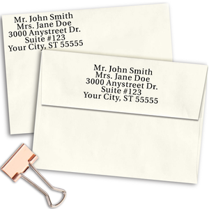 Serif Custom 5 Line Stamp Imprint Example