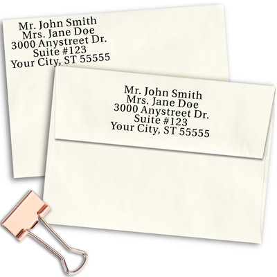 Serif Custom 5 Line Stamp - alternate view