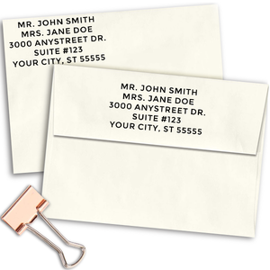 Bold Custom 5 Line Stamp Imprint Example