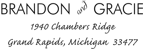 Couple Handwritten Address Stamp