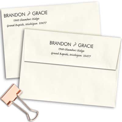 Couple Handwritten Address Stamp - alternate view
