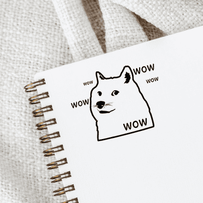 Wow Dog Meme Stamp - alternate view