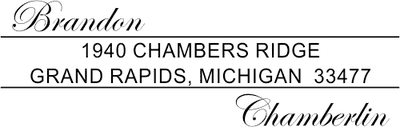 Offset Handwritten Address Stamper