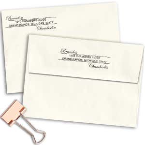 Offset Name Handwritten Address Stamp Imprint Examples on Envelopes
