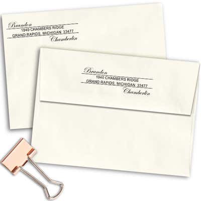 Offset Name Handwritten Address Stamp - alternate view