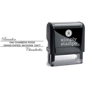 Offset Name Handwritten Address Stamp Body and Imprint