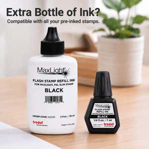 extra bottle of pre-inked ink