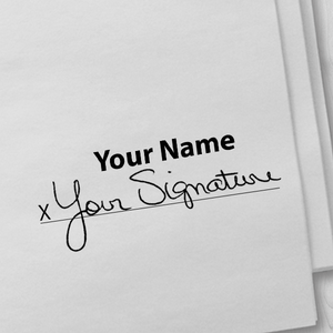 Small Signature Stamp Top Imprint Example
