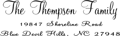 Thompson Handwritten Return Address Stamp