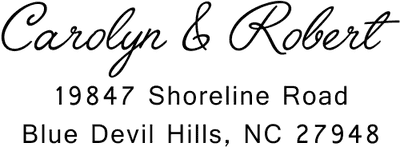 Cursive Handwritten Custom Address Stamper