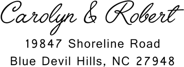Cursive Handwritten Address Stamp