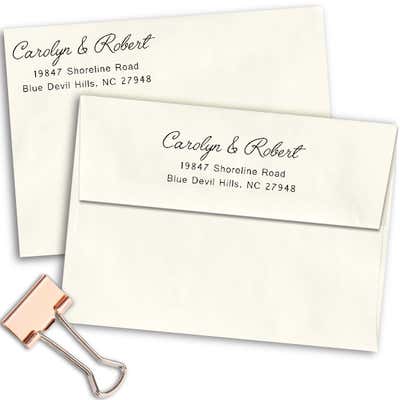 Cursive Handwritten Address Stamp - alternate view
