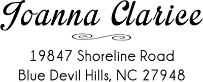 Clarice Handwritten Custom Return Address Stamper