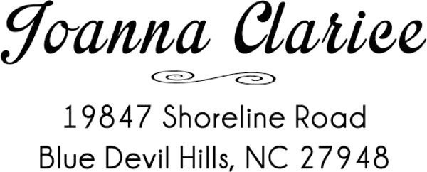 Clarice Handwritten Custom Return Address Stamper