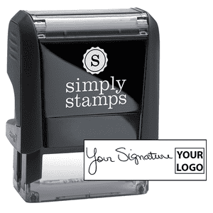 Small Right Logo Signature Stamp