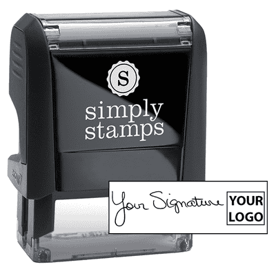 Small Right Logo Signature Stamp