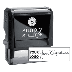 Large Signature Logo Stamp