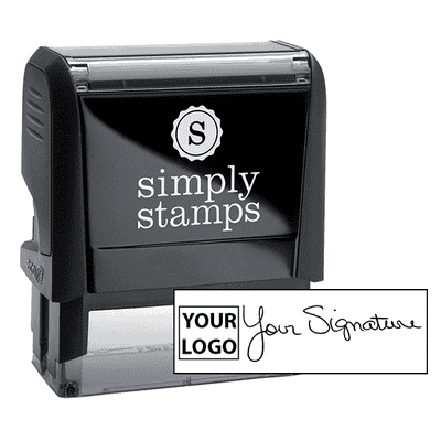 Large Signature Logo Stamp
