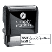 Large Signature Logo Stamp with 0.65" x 1.8" Impression Size