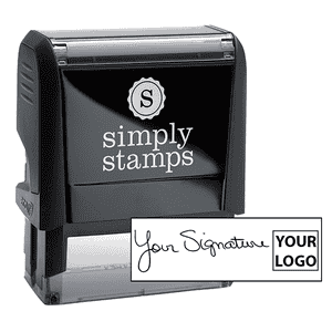 Medium Right Logo Signature Stamp