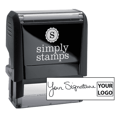 Medium Right Logo Signature Stamp