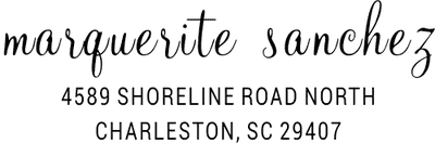 Sanchez Handwritten Address Stamp