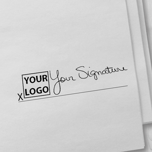 Small Signature Logo Stamp Imprint Example