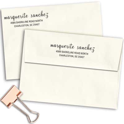Sanchez Handwritten Address Stamp - alternate view