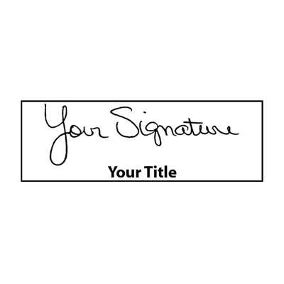 Extra Large Signature Title Stamp with 0.9" x 2.65" Impression Size - alternate view