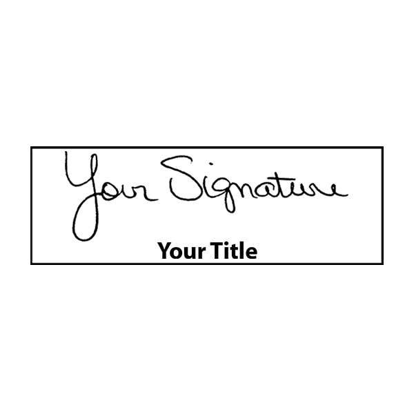 Extra Large Signature Title Stamp with 0.9" x 2.65" Impression Size
