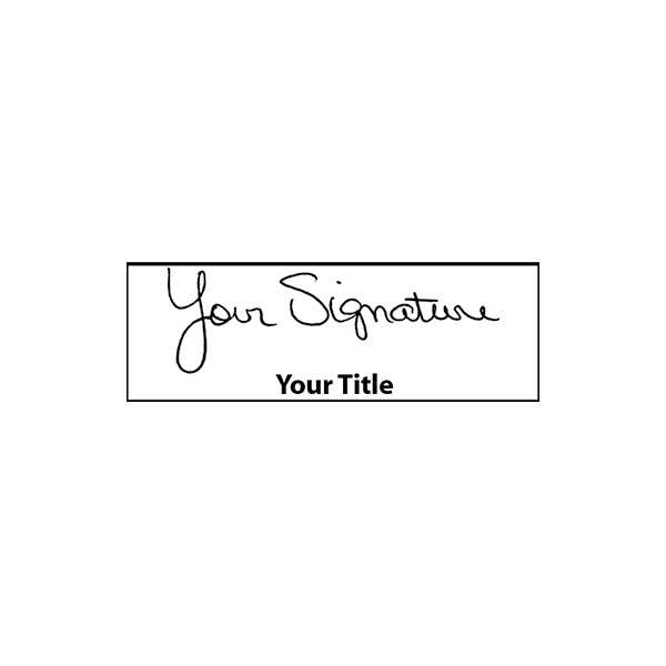 Small Signature Title Stamp with 0.5" x 1.4" Impression Size