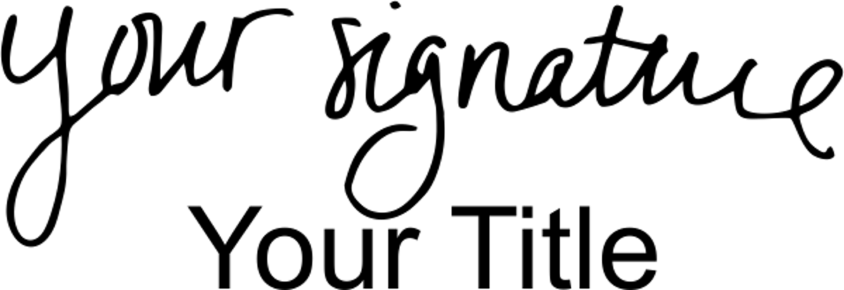 Large Signature Title Stamp
