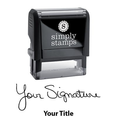 Large Signature Title Stamp with 1.775" x 2.275" Impression Size - alternate view
