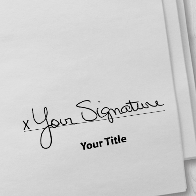 Large Signature Title Stamp Imprint Example