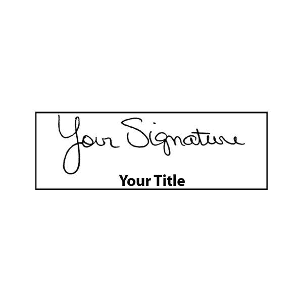 Large Signature Title Stamp with 1.775" x 2.275" Impression Size