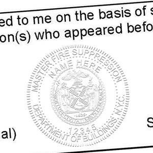 New York Master Electrician Embosser Imprint Example